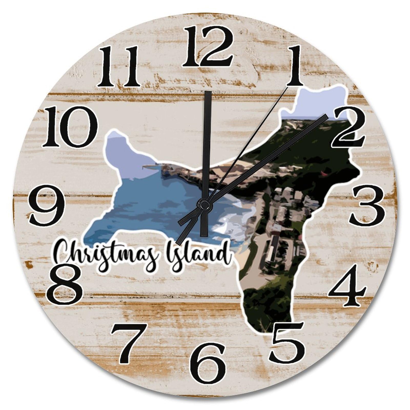 Horloge murale de voyage à piles et cadran illustré 30 cm
