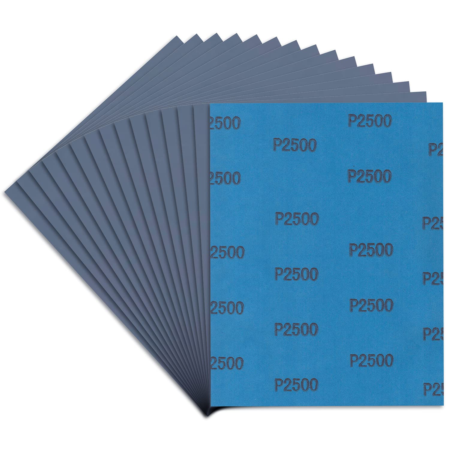 Sandpaper 2500 Grit, Wet Dry Sanding Sheets, High Performance Sand Paper for Wood Furniture Finishing, Metal Grinding, Automotive Polishing, 9 x 11 inches, 15-Sheets