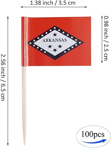 Vista 20 de JBCD Banderas pequeñas de Alaska para cupcakes de Alaska (100 piezas)
