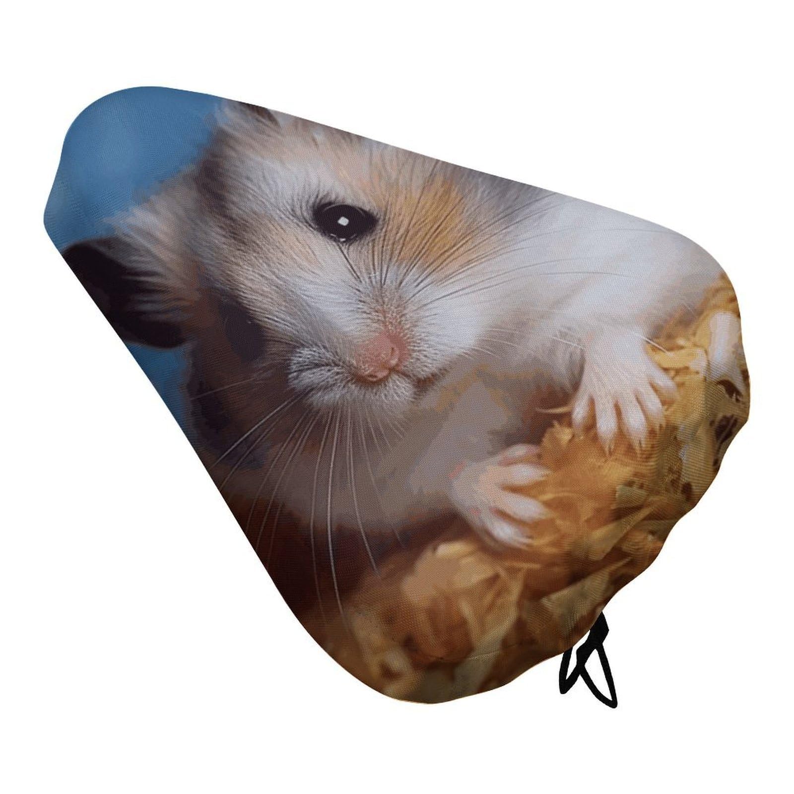 Hamster Bike Seat Cover Waterproof Bicycle Seat Cover Rainproof Bike Saddle Cushion Covers Protector with Drawstring Washable Bike Saddle Cover for Women Men City/Mountain