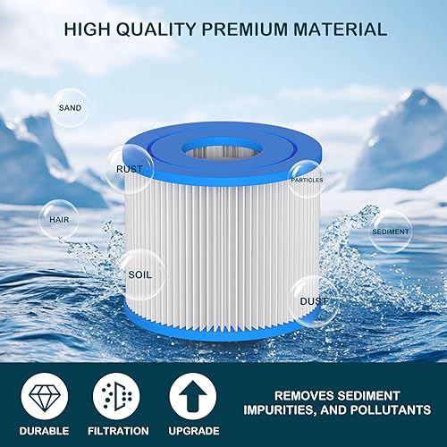 Miniatura 3 de Filtro de repuesto tipo para bañera de hidromasaje compatible con Lay-Z-Spa, Coleman SaluSpa 90352E 58323 90427E, bañera de hidromasaje inflable,
