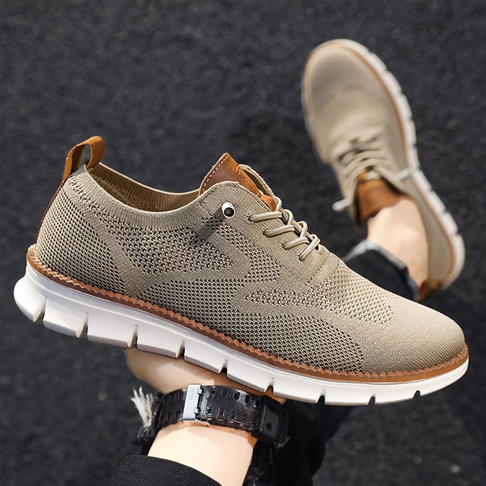 Urban Ultra Comfortable Men's Mesh Sneakers, Zapatillas Hombre Verano Breathable Business Casual Walking Shoes