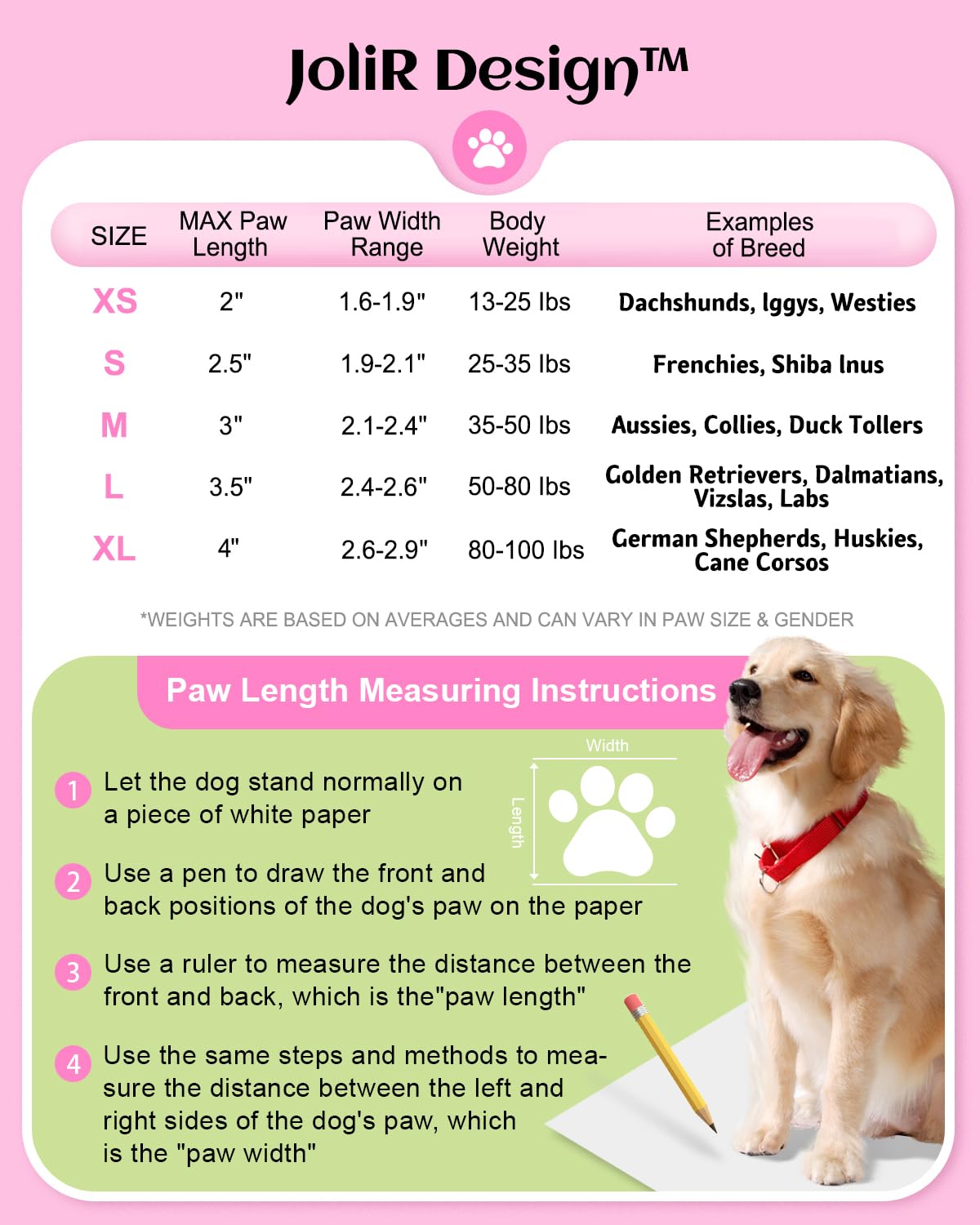 JoliR Design Dog Shoes for Hot Pavement, Dog Boots for Small & Medium & Large Dogs, Dog Boots Paw Protectors, Easy ON & OFF - Image 4