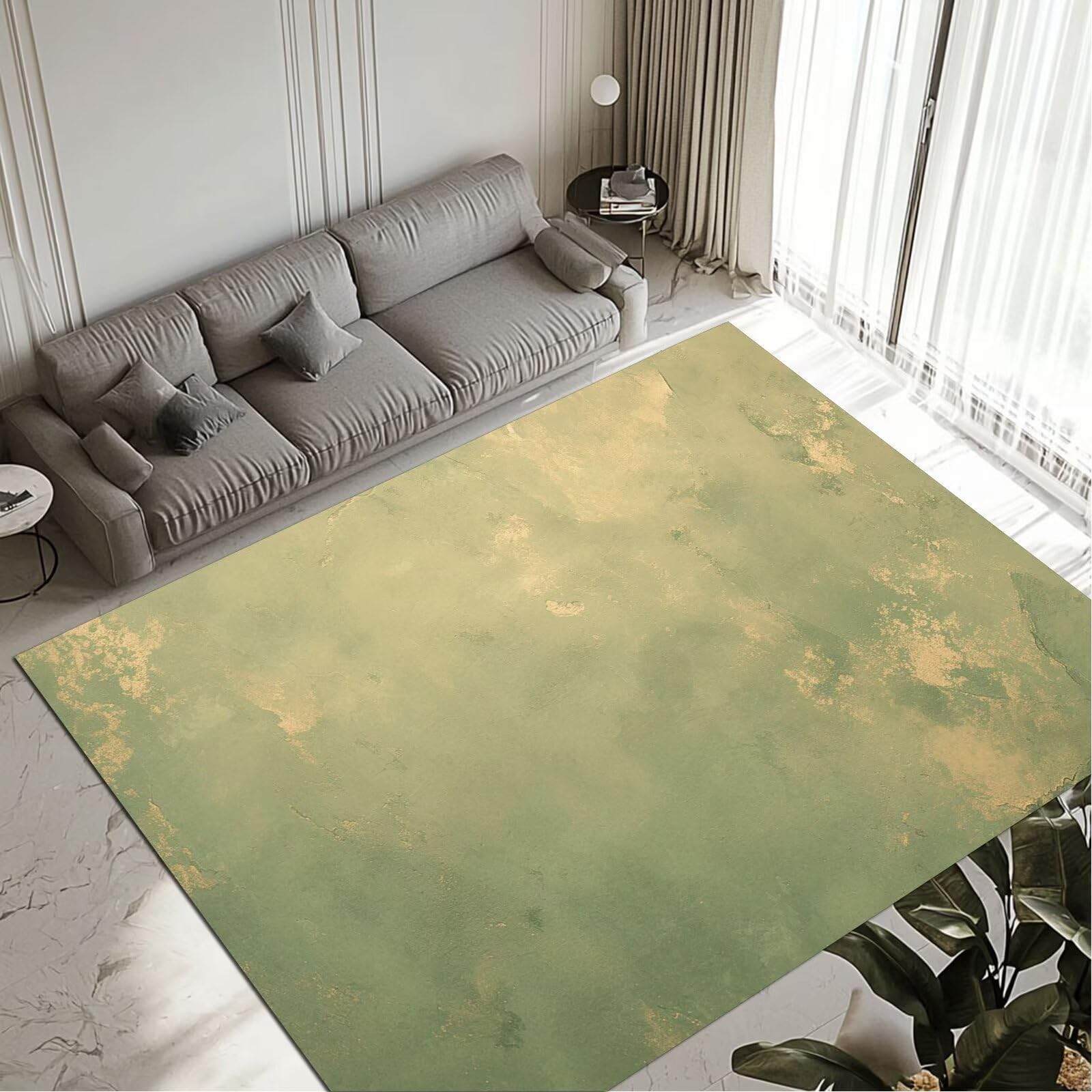 Tapis Green imperméable et lavable grand tapis de salon 80x150cm antidérapant