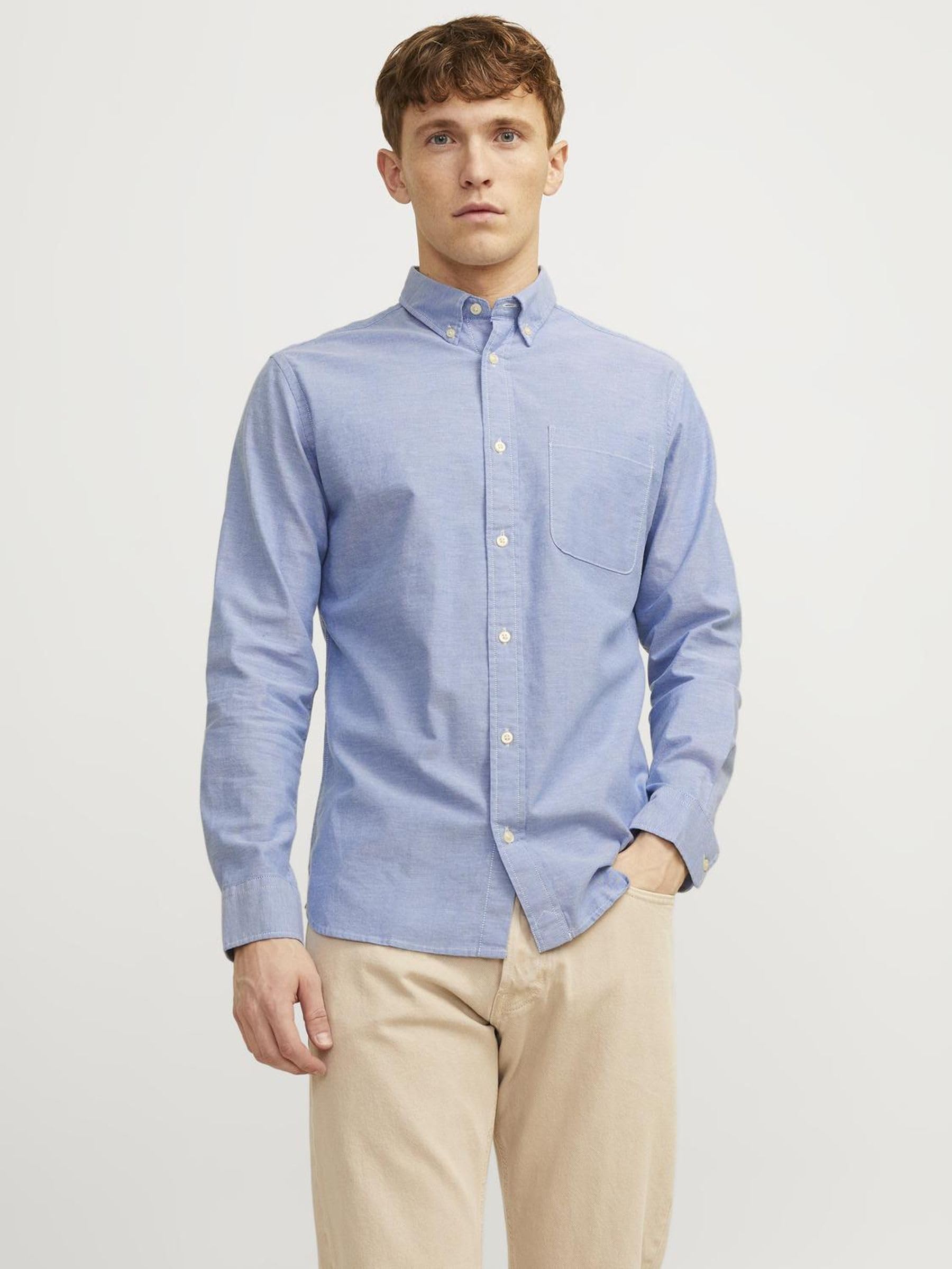 JACK & JONES Jprblubrook Oxford Shirt L/S Noos Uomo