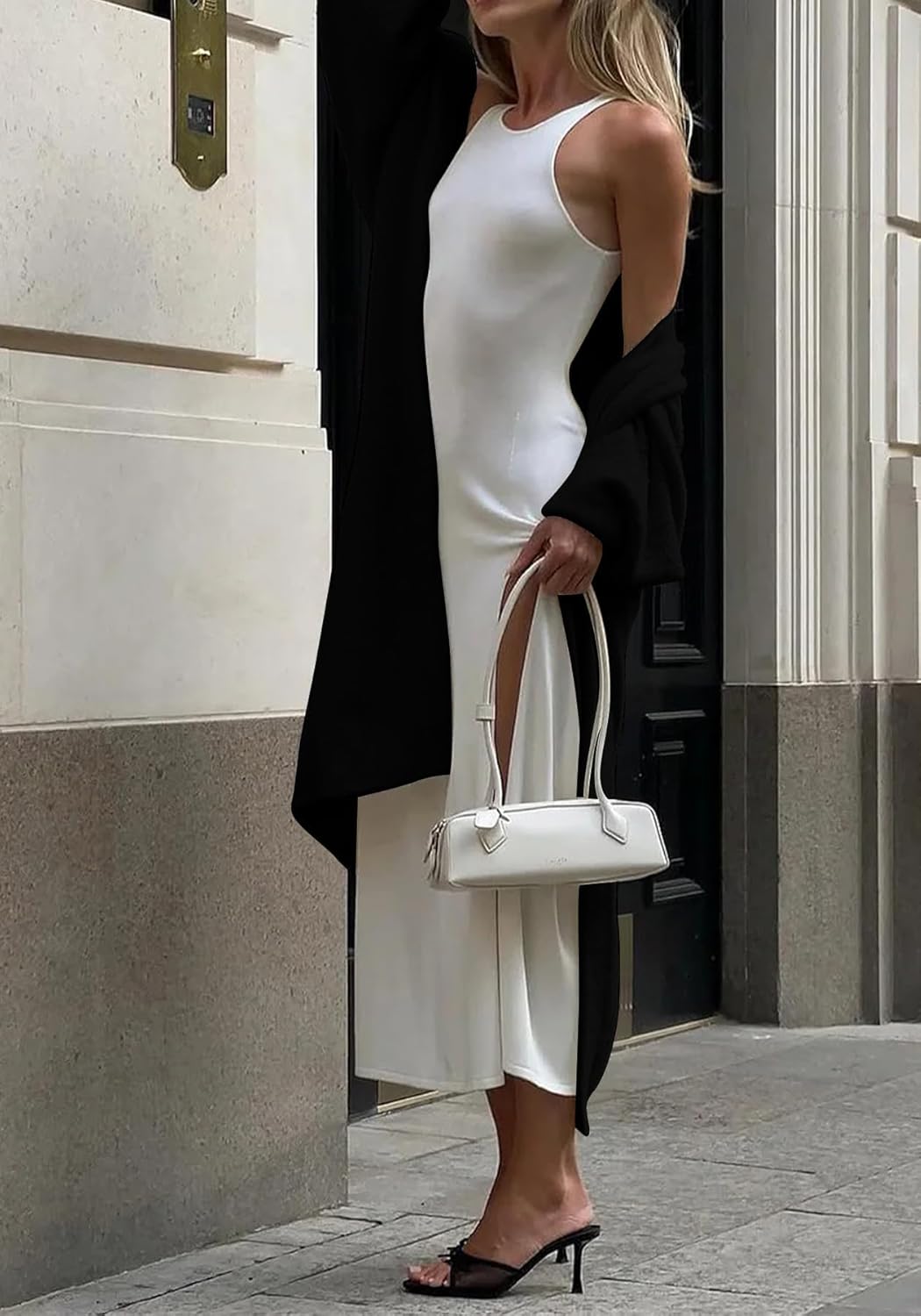 Unybwonn Long Cardigans for Women Fuzzy Lightweight Open Front Knit Sweater Maxi Cover up Long Sleeve Duster Cardigan - Image 6