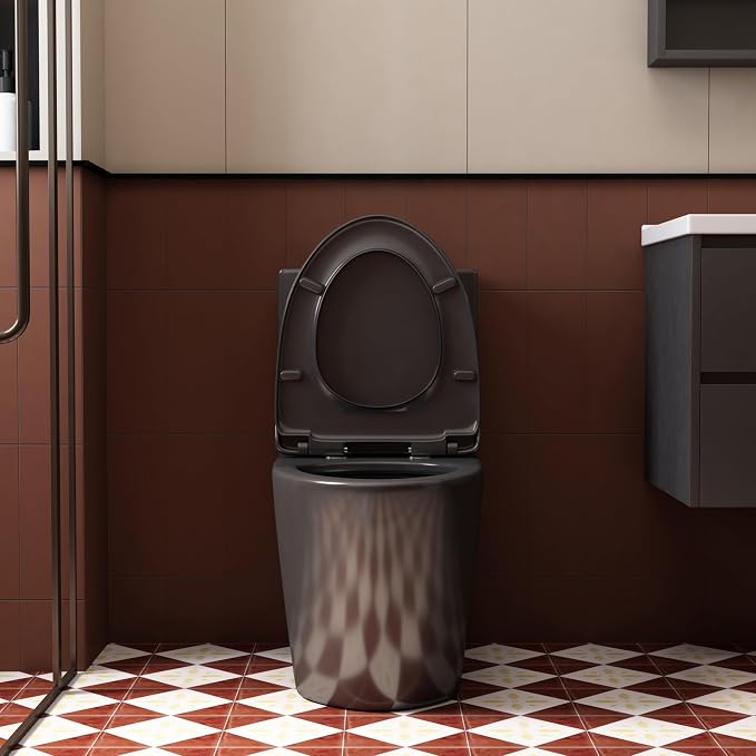 Inodoro elongated compacto 1 pieza altura ADA 17 pul dual flush miniatura 7