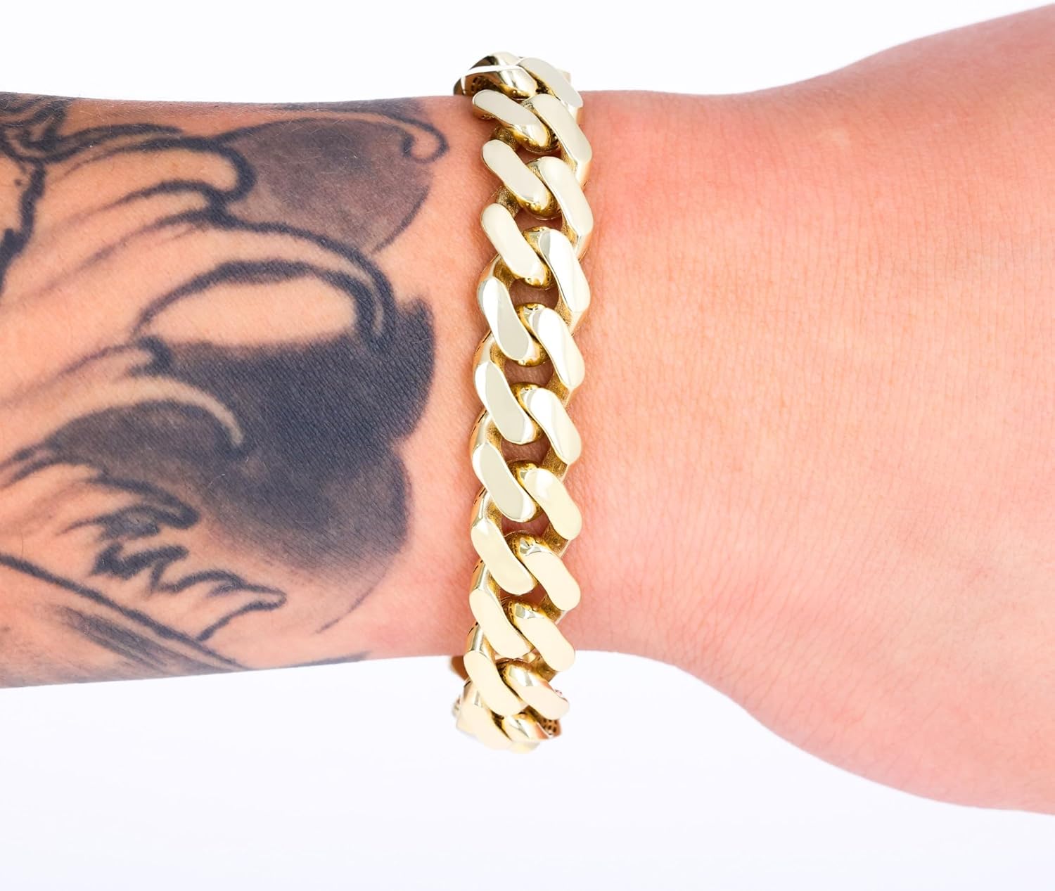 Nuragold 14k Real Yellow Gold Royal Monaco Miami Cuban Link Bracelet 7"-9" (5mm-17mm) Italian Jewelry for Men & Women - Image 8