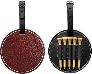 Lychee Leather Texture Pack Black Golf tee Storage Bag, Multifunctional Golf tee Storage Bag for Men, Durable PU Material