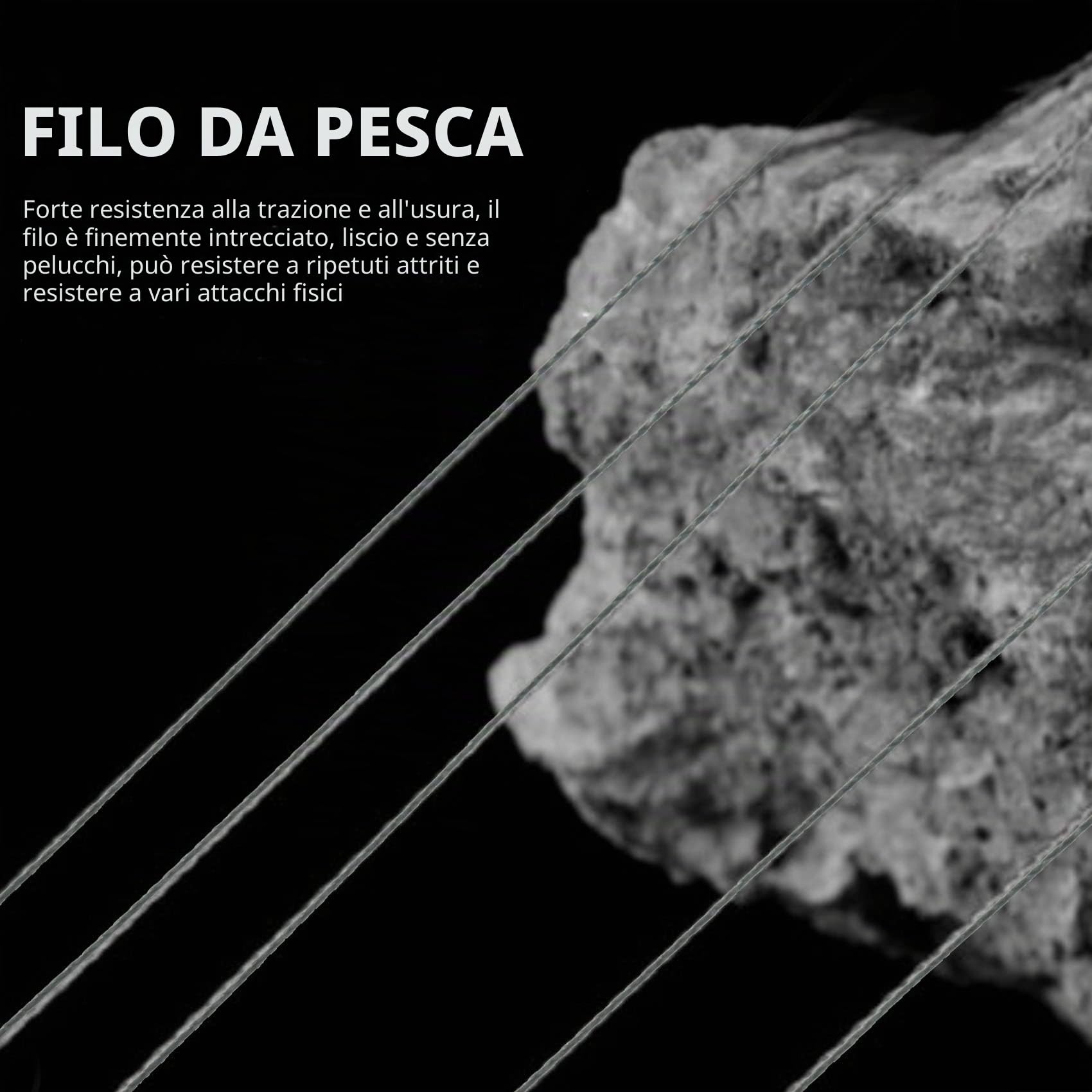 Filo da pesca intrecciato in nylon, 30 lb, 300 m, 11 kg, ad alte prestazioni per esche e pesca