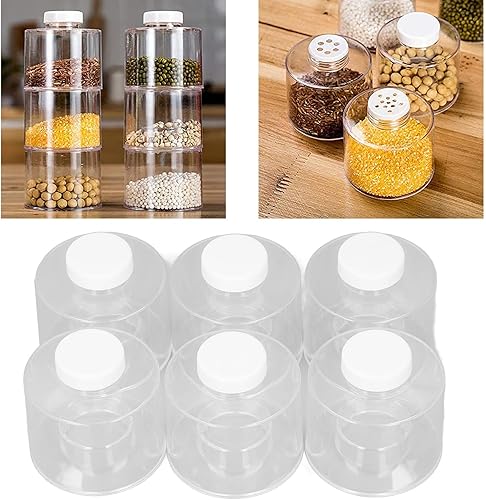 6 piezas apilables para especias, torre de especias, recipientes herméticos para especias, organizador de botellas de condimentos para especias,