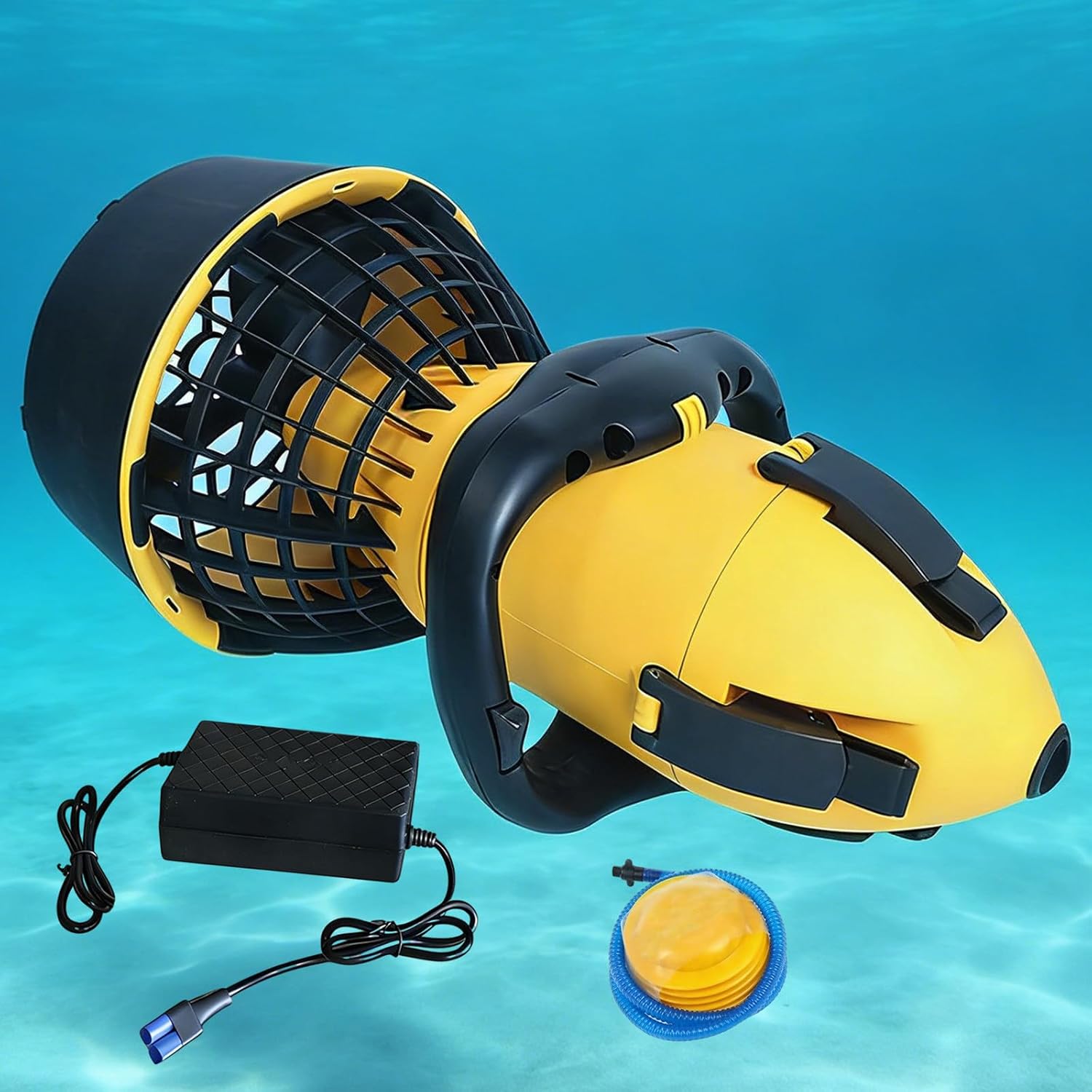 Underwater Scooter for Family Vacation – Portable Electric Sea Scooter, Lightweight & Travel-Friendly, Brushless Motor, 60-Min Runtime, for Beach, Pool & Water Park Fun with Kids