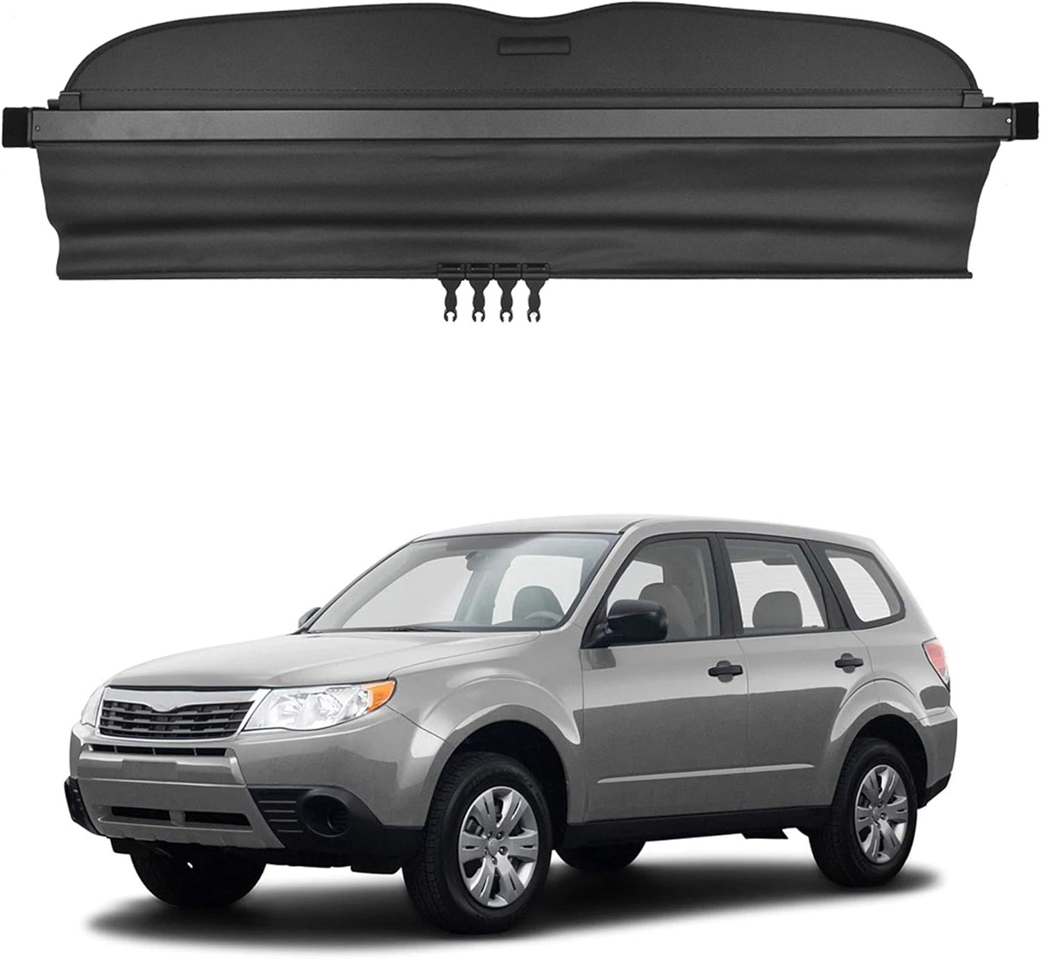 munirater Tonneau Cargo Cover Security Trunk Shield Replacement for 2009-2013 Subaru Forester Manual Door