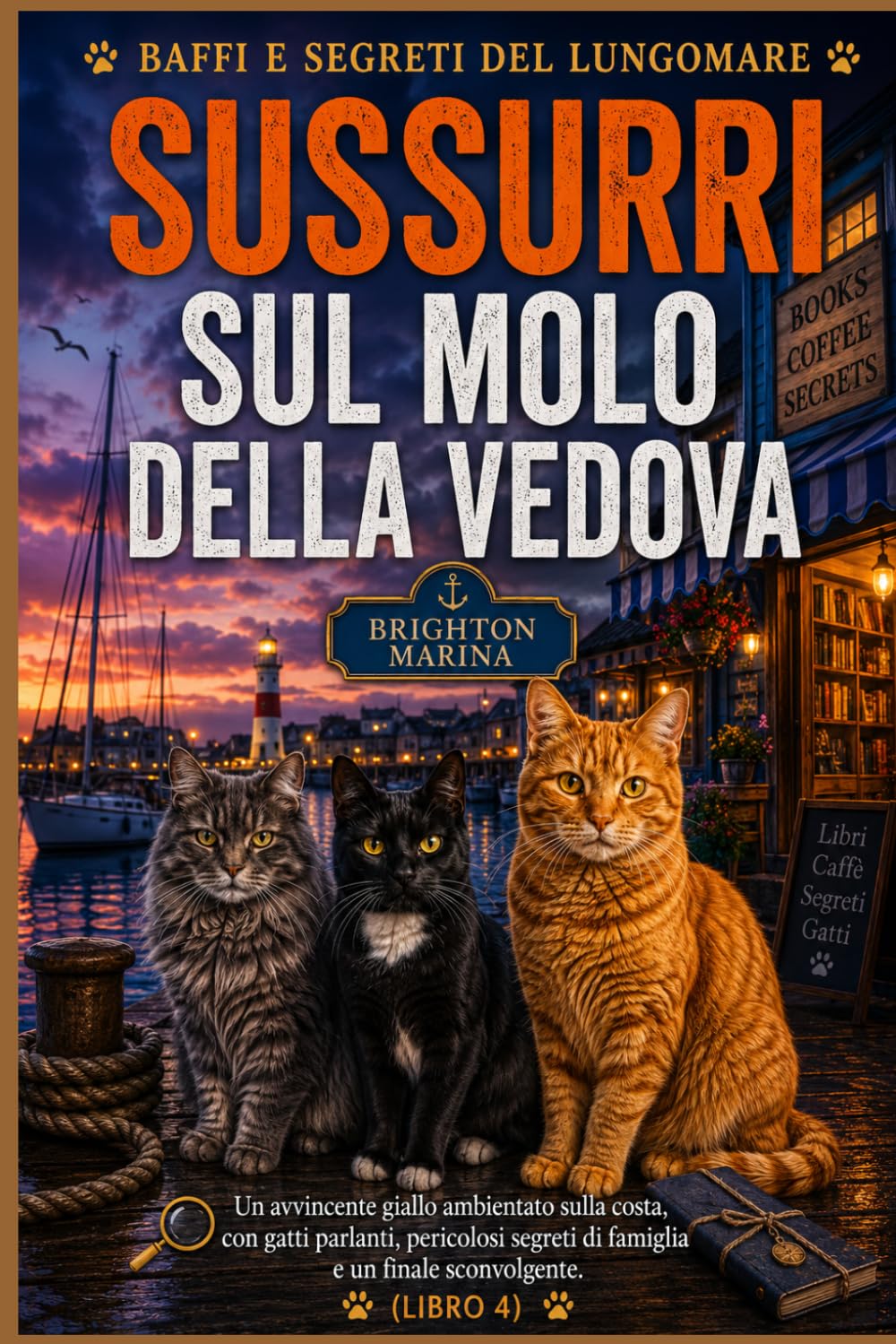 Sussurri sul molo della vedova: Un avvincente giallo ambientato sulla costa, con gatti parlanti, pericolosi segreti di famiglia e un finale sconvolgente (Libro 4) (Baffi e segreti del lungomare)
