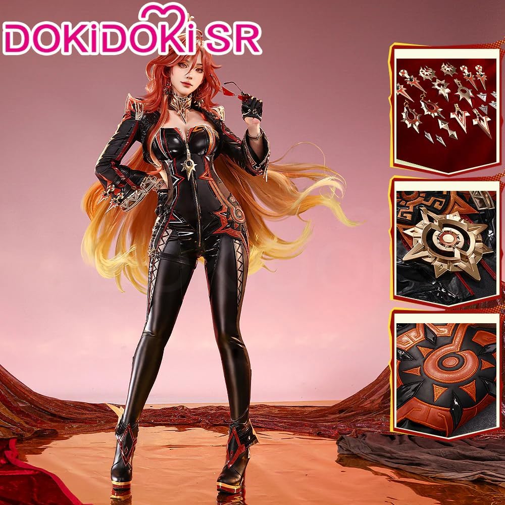 KIRA KIRA Mavuika Cosplay Costume Doki-SR Game Mavuika Cosplay Halloween Costume Outfits (L)