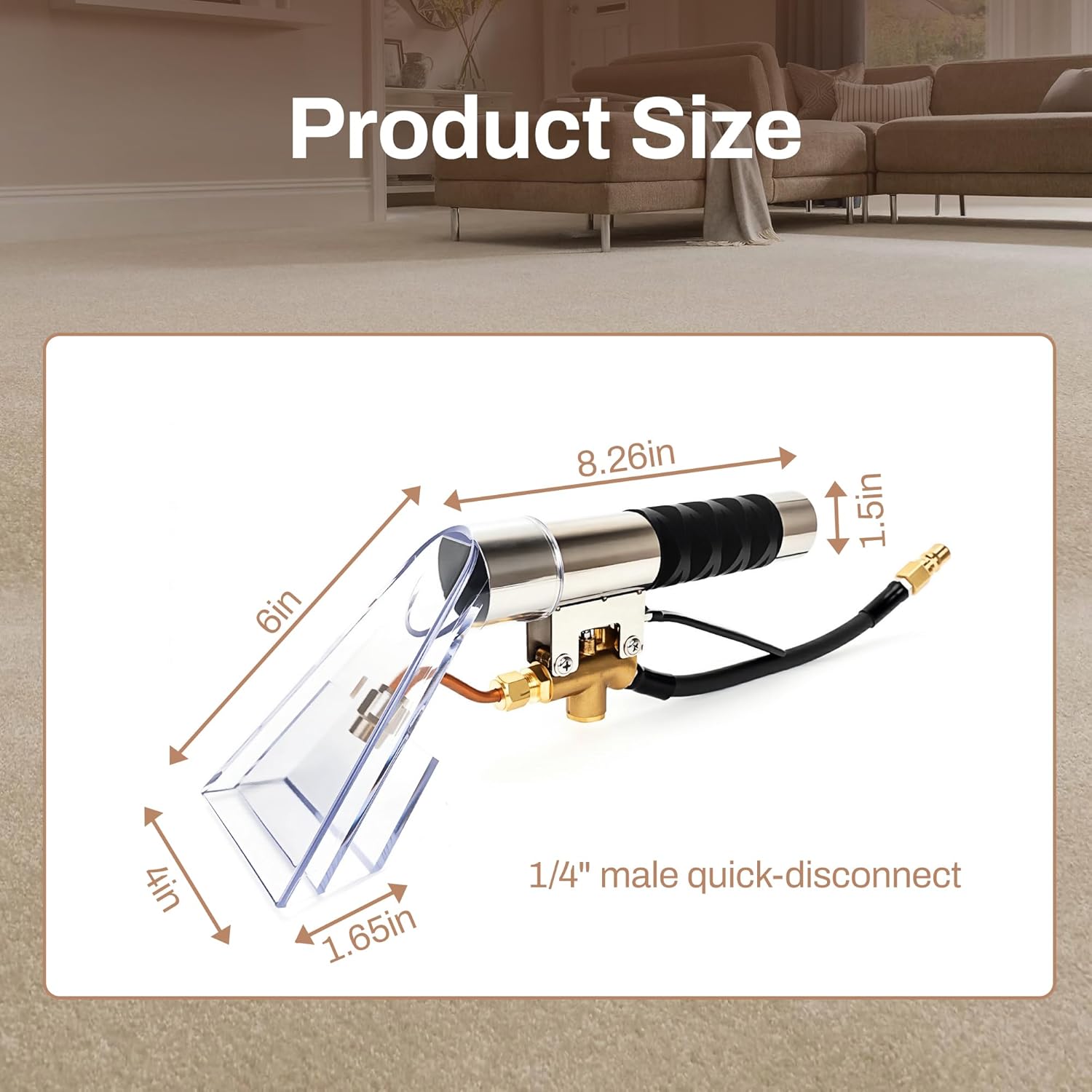 Extractor Wand/Extractor Head,Cleaning Accessory For Vacuum Cleaners,It Features A Sealed Spray Design For Efficient Spraying,Suitable For Cleaning Carpets And Vehicle Interiors