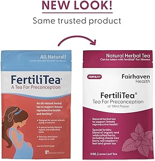 Fairhaven Health FertiliTea | Organic Fertility Tea for Women to Support Reproductive Health* | Prenatal Herbal Tea to Support Menstrual Cycle & Hormone Balance* | Contains Vitex | Mint | 60 Servings