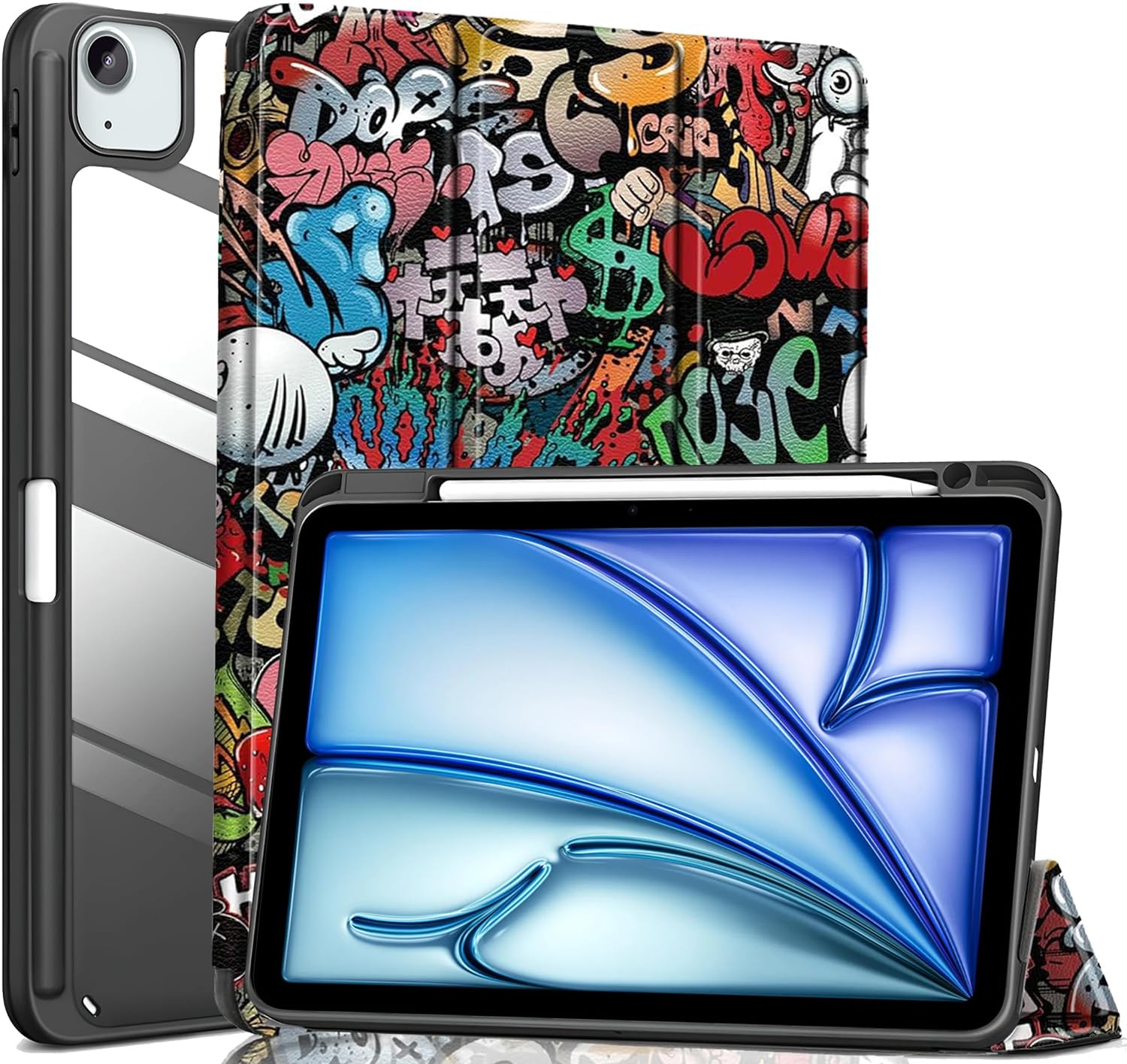 ProElite Case Cover for Apple iPad Air 13 inch 2024 M2 Cover, Transparent Smart Flip Cover for iPad Air 13 inch M2 2024 with Pencil Holder, Hippy (B0D5B5V9KB) Amazon Price History, Amazon Price Tracker