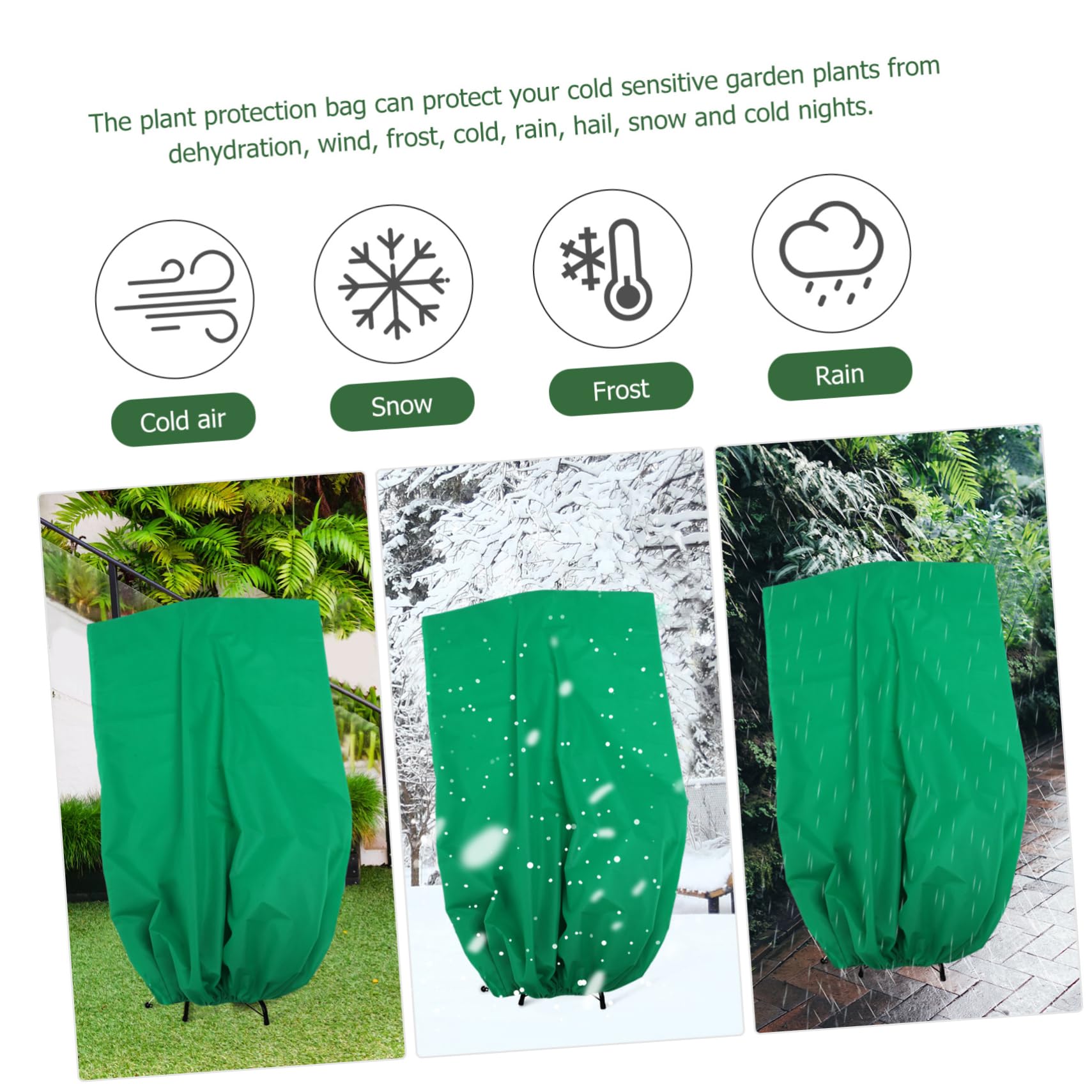 TOYANDONA 2pezzi Coperture per Piante in Non Protezione per Piante da Giardino Chiusura Coulisse Anti-Vento Pieghevoli per Facile Trasporto e Riposo