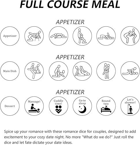 Miniatura 75 de VANLOVEMAC Regalos de despedida de soltera para novia, regalos de dados de noche de cita para pareja, dados de decisión de comida, divertidas ideas