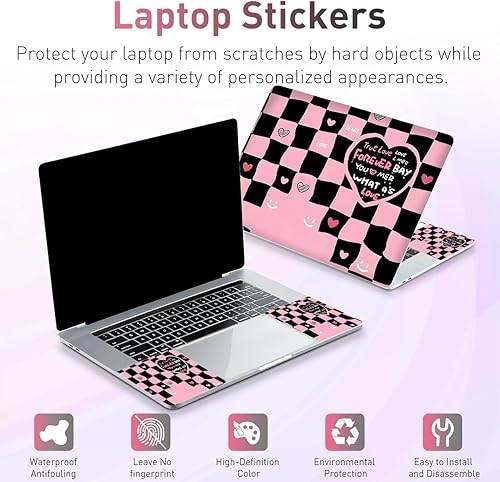 Miniatura 123 de Adhesivo para laptop de 12.1-15.6 pulgadas, calcomanía reutilizable universal de vinilo para laptop, protector de arte impermeable en color panal