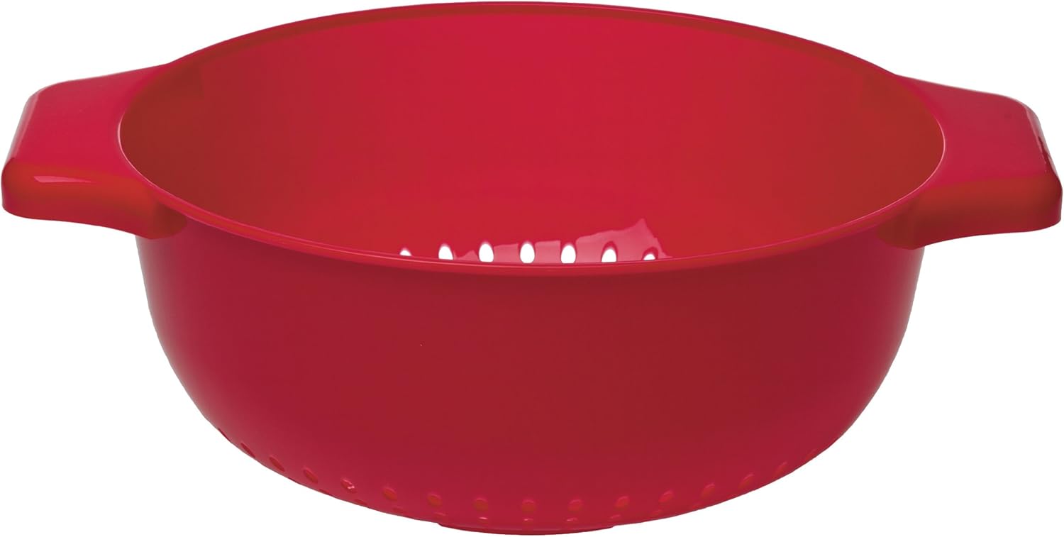 Prepworks by Progressive Powder-Coated Steel Colanders Set of 3 Sizes (¼, ½ and 1 cup) Red, Blue and Green Mini Colander, Fruit Vegetable Strainer : Everything Else