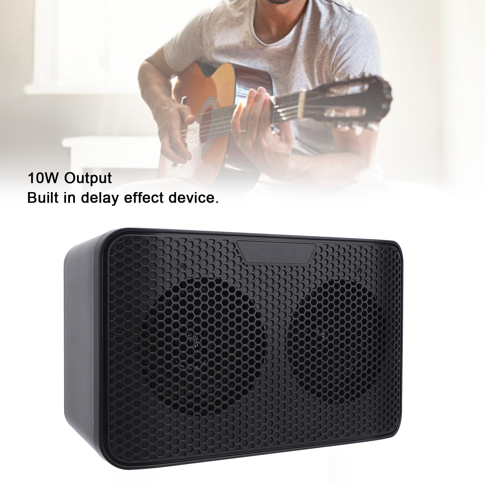 CHICIRIS 10W Mini Guitar AMP 10W Przenośny Wzmacniacz Gitarowy Mały Gitarowy Wzmacniacz z Efektami Opóźnienia dla Home Praction