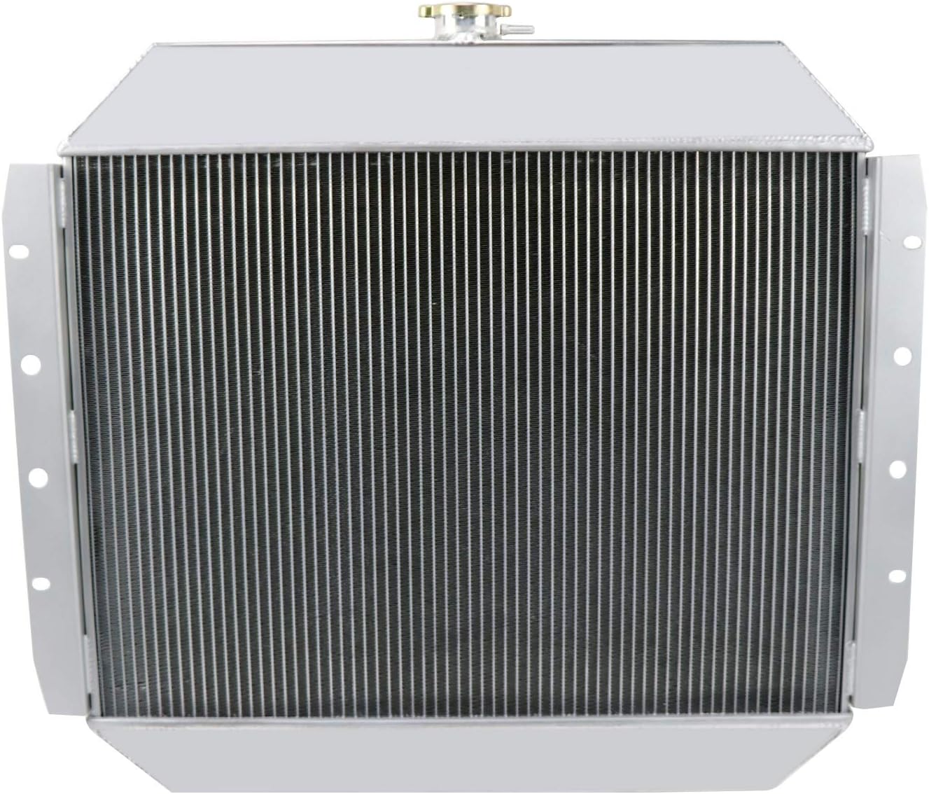 3 Row Aluminum Radiator for 1966-1979 Ford F100 F150 F250 F350 F500 Bronco Trucks V8 Radiador 1967 1968 1973 70 71 72 74 75 76 77 78 Downflow Radiators Shroud 2x12" Fans Thermostat Relay Kit