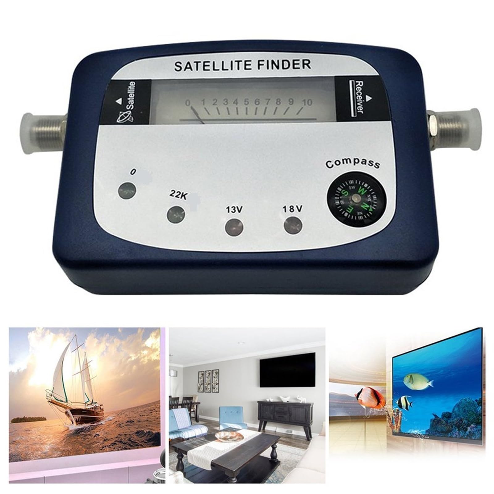Buscador De Satélite Digital con Pantalla LCD, Medidor Universal TV, Probador Señal DeteccióN Precisa