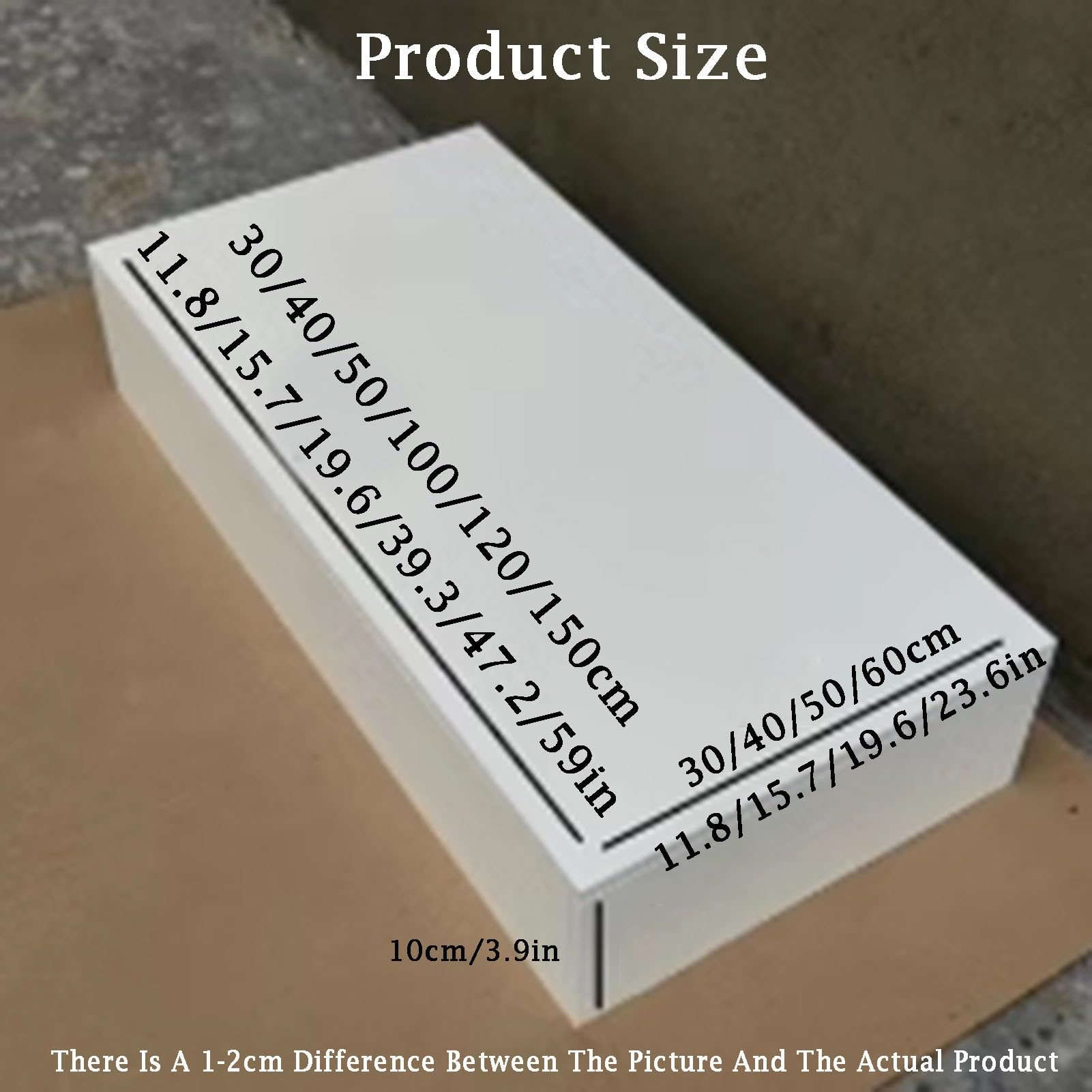 Piedistallo Quadrato, piedistallo per Esposizione di Decorazioni per Eventi, piedistallo Quadrato per Negozio di Abbigliamento, Altezza 10 cm, Gradino per banconi per Negozio di ab