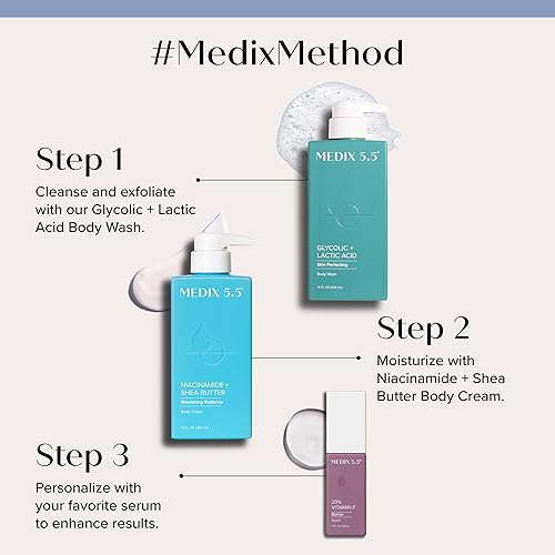 Miniatura 124 de Medix 5.5- Crema facial c/vitamina C + Crema corporal enriquecida c/cúrcuma/vitamina E/jengibre p/rescate piel seca. Humectante, reafirmante e 1