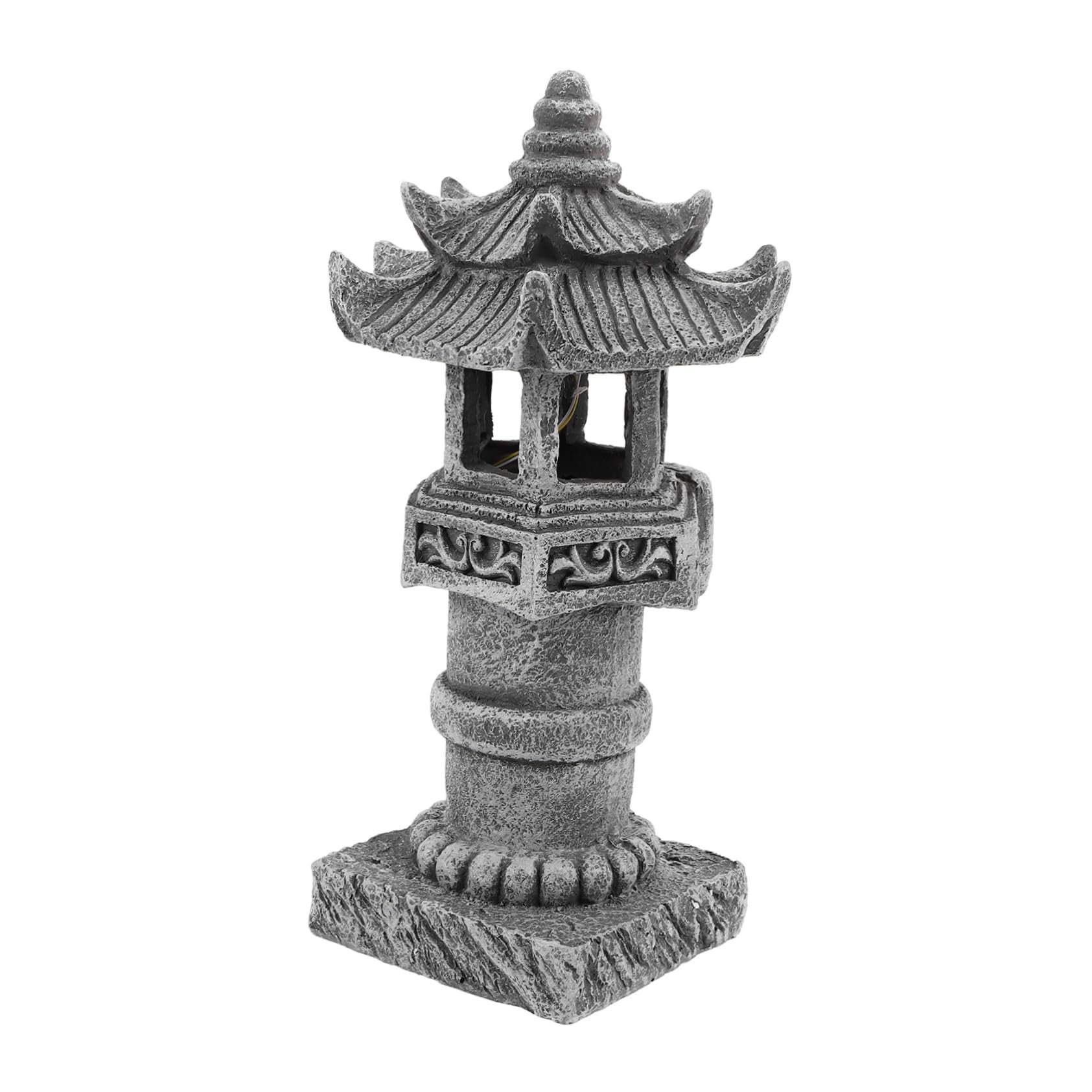 Statue lanterne japonaise de jardin en resine pour une decoration zen de terrasse