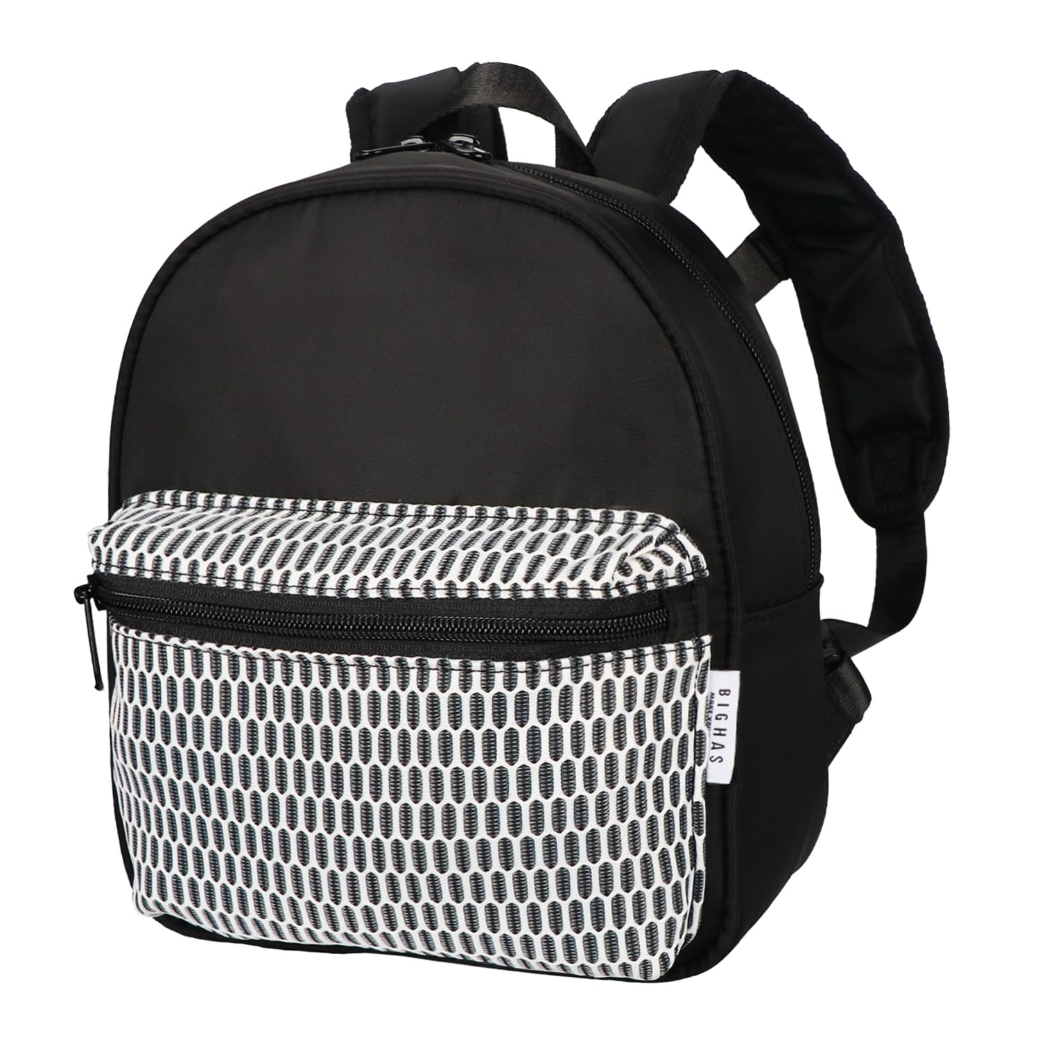 BIGHAS Lightweight Toddler Kids Backpack with Chest Strap For Boys and Girls, Preschool Kindergarten 3-6 Years Old 30 Colors (BK)