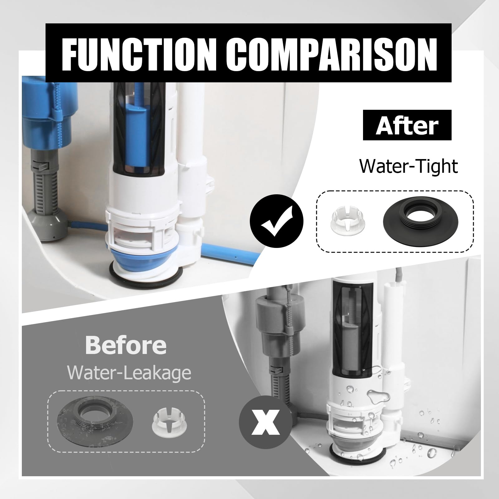 Flush Valve Seal Compatible with Ideal Standard Toilet Cistern 5Pcs - Image 3
