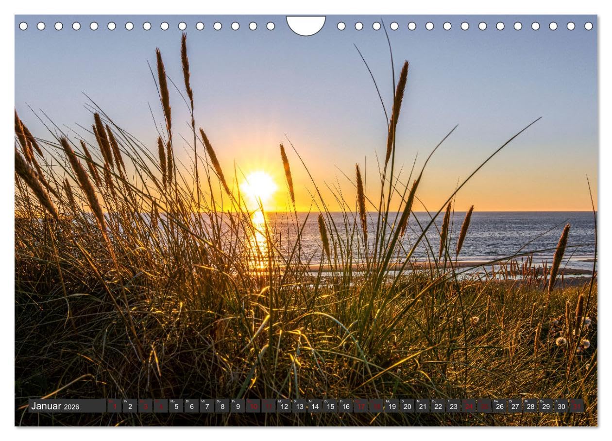 Sylt im Abendlicht (Wandkalender 2026 DIN A4 quer), CALVENDO Monatskalender: Zauberhafte Momente am Meer