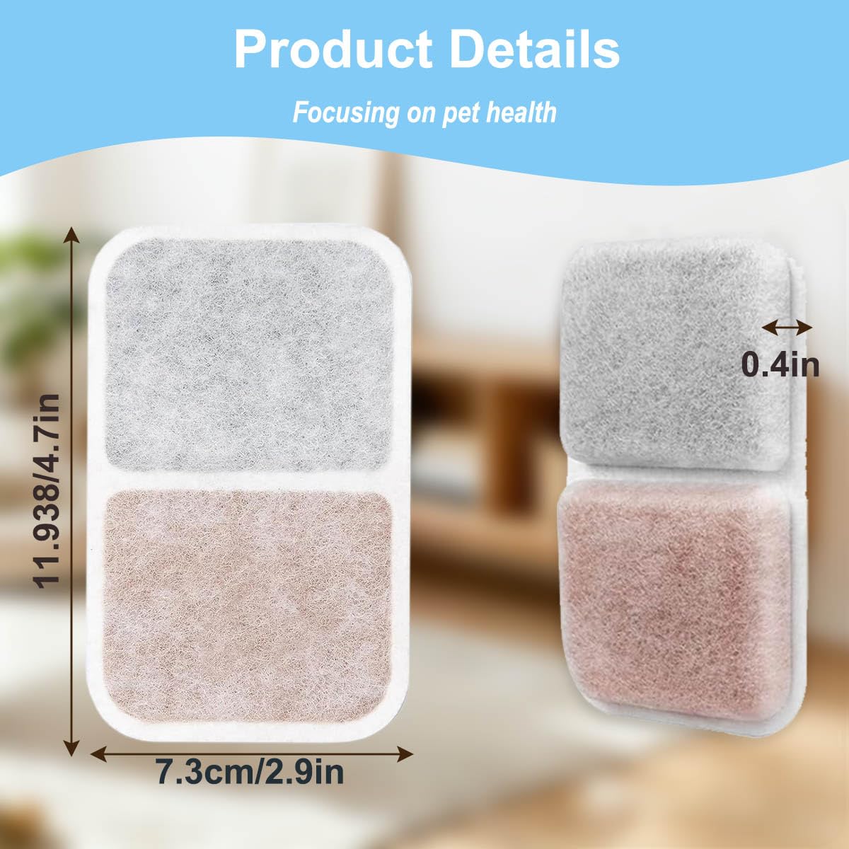 Confezione da 8 filtri di ricambio per Catit Airsift Jumbo per Regular per lettiere Smartsift Filtro a doppia azione per lettiera per gatti Filtri di ricambio per mantenere l'odore fresco