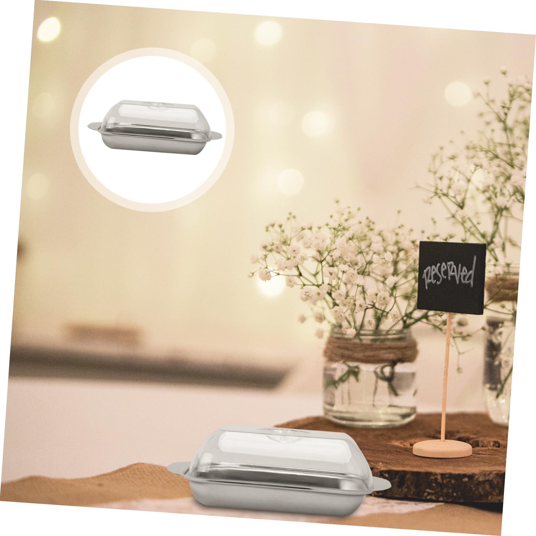 PRETYZOOM European Butter Dish Large Covered Cheese and Butter Storage for Desserts for Family Gatherings