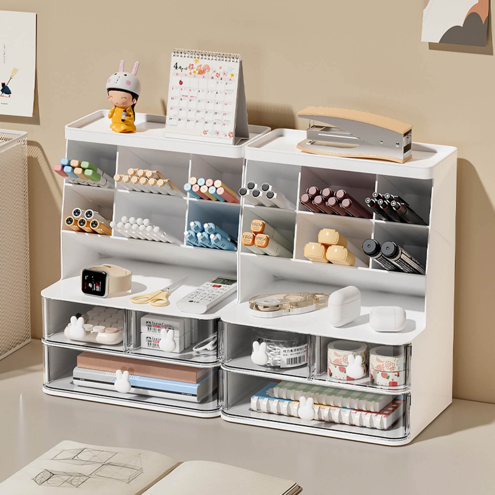 Portapenne da scrivania Organizer da scrivania Classificazione multifunzionale Portapenne Forniture di cancelleria per scuola aula Organizzatore da scrivania multifunzionale Portapenne Classificazione