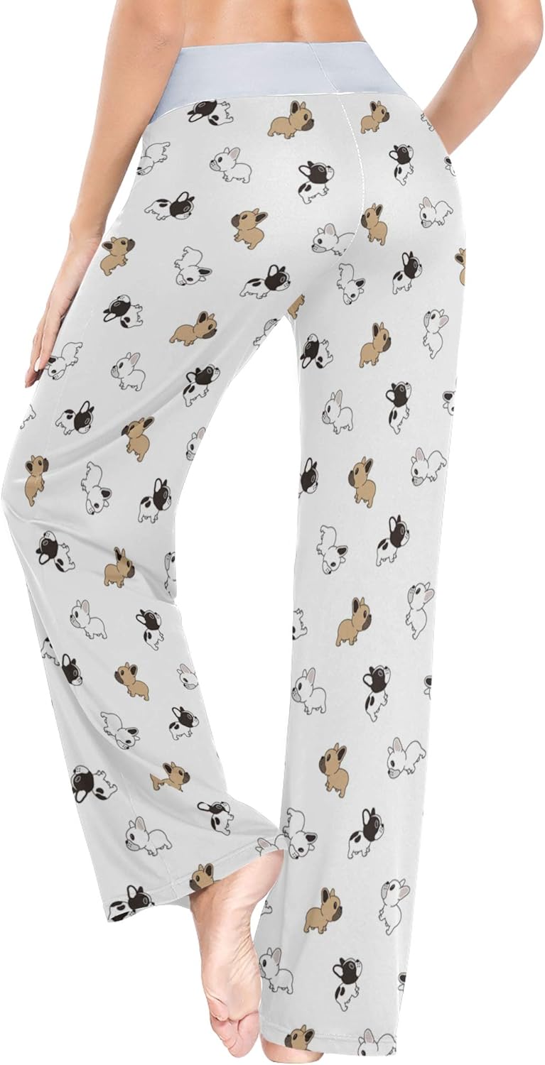 Women Pajama Pants Sleepwear Comfy Casual Palazzo Lounge Pants Wide Leg - Image 5