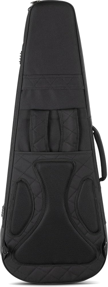 Shaman EGBT-1122BK E-Gitaar Tas - Dik Gewatteerde Gigbag Voor E-Gitaren - Verstelbare Halssteun Met Klittenbandsluiting - Gewatteerde Buitenzak - Extra Tabletvak - Inklapbare Rugzakriemen