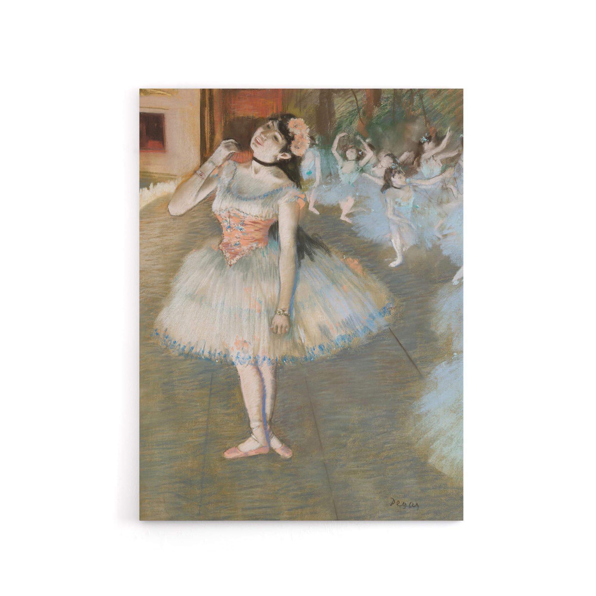 Artery8 The Star Ballet Dancer Portrait Canvas Wall Art Print 12X16 Artwork By Edgar Degas : Vintage Ballet Portrait Perfect For Hallway Or Lounge Adding Refined Artistic Sophistication
