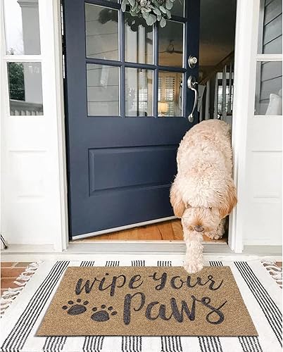 Miniatura 7 de AAZZKANG Tapete para puerta de perro para entrada del hogar, exterior, interior, tapete grande de 36 x 24 pulgadas, fácil de limpiar, con parte
