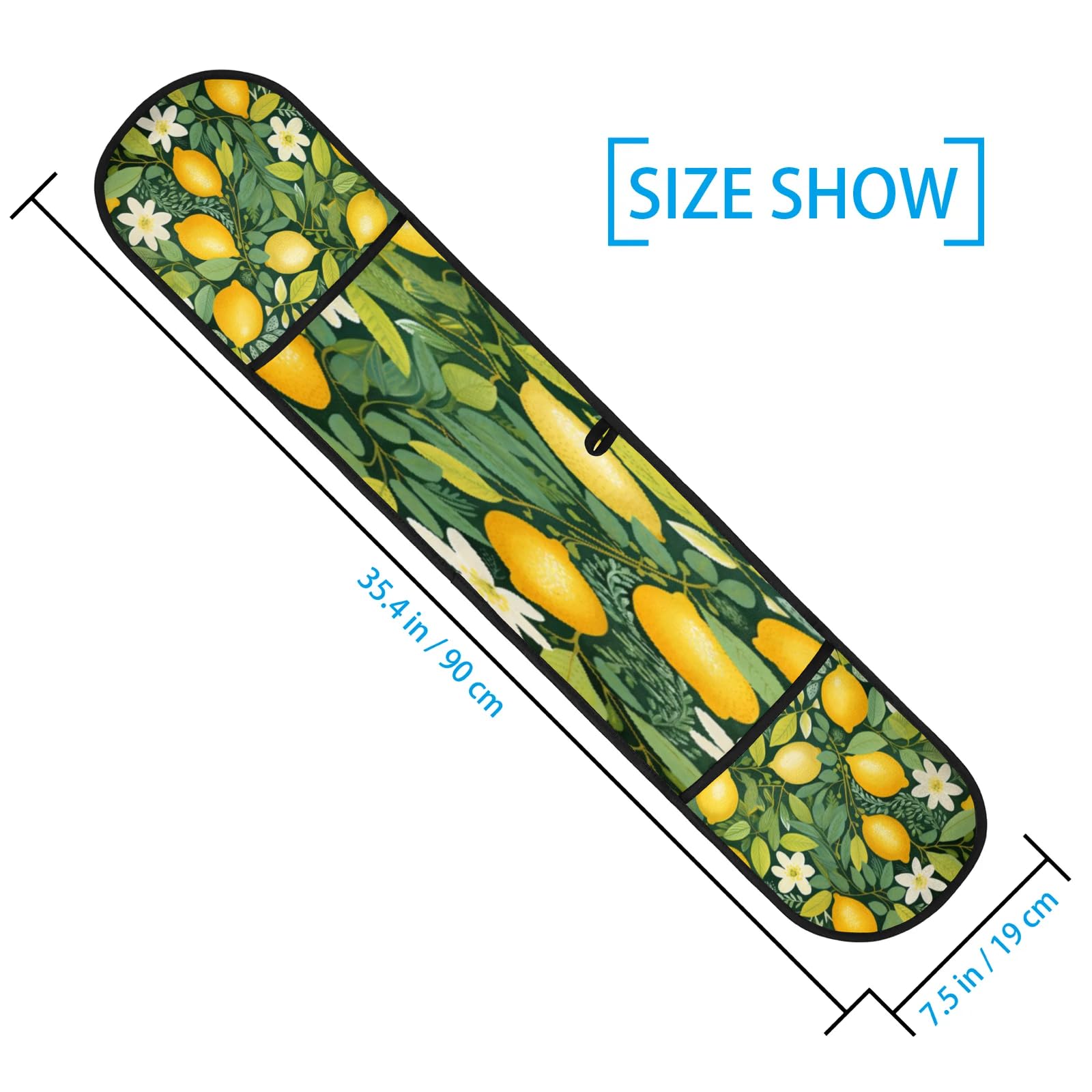 Watercolour Lemon Flower Leaves Double Mitt Oven Glove Heat Resistant Microwave Glove Extra Long Potholder Kitchen Oven Mittsfor Cooking Baking and Serving