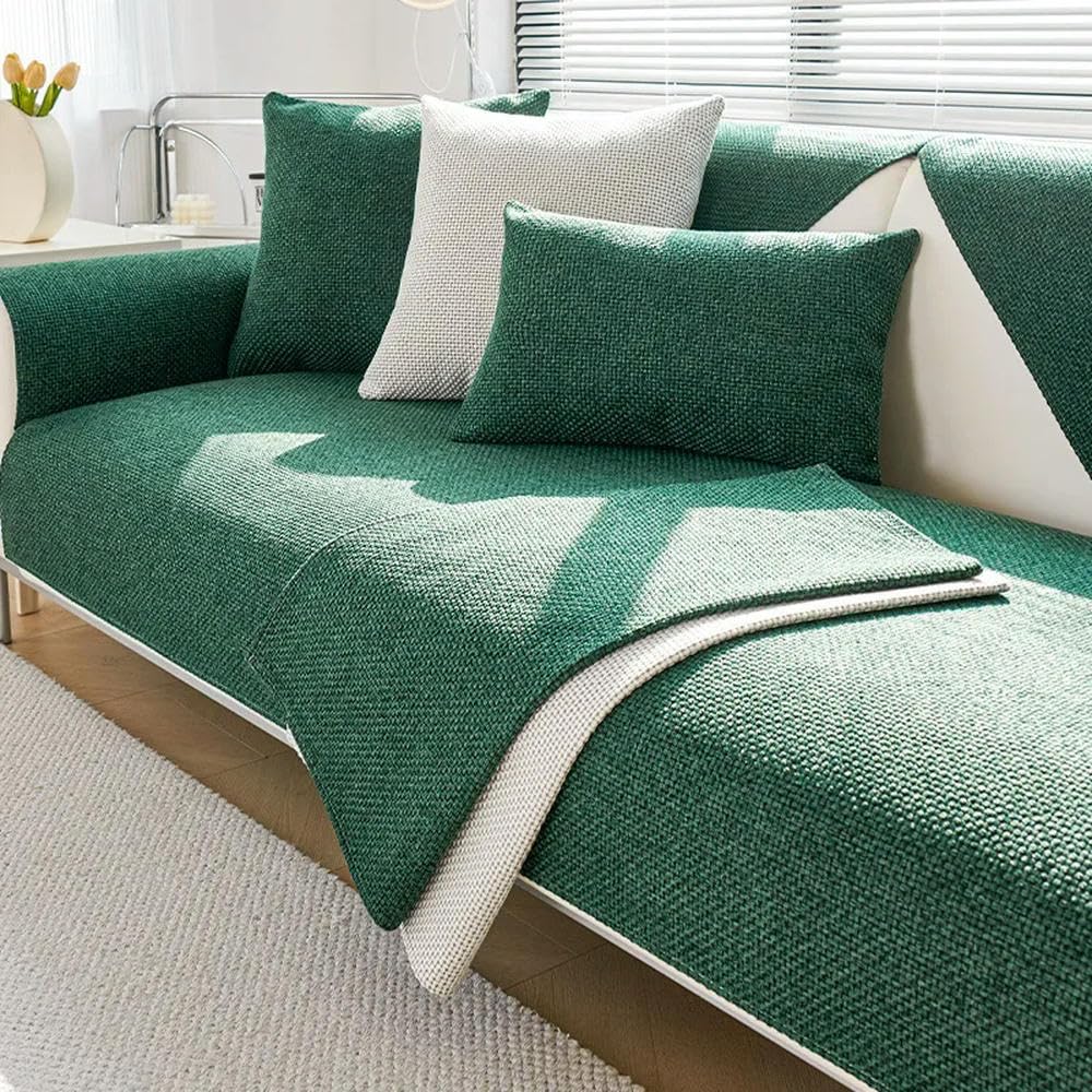 Housse de canapé en coton et lin LIUXIN, protection universelle et antidérapante pour le salon