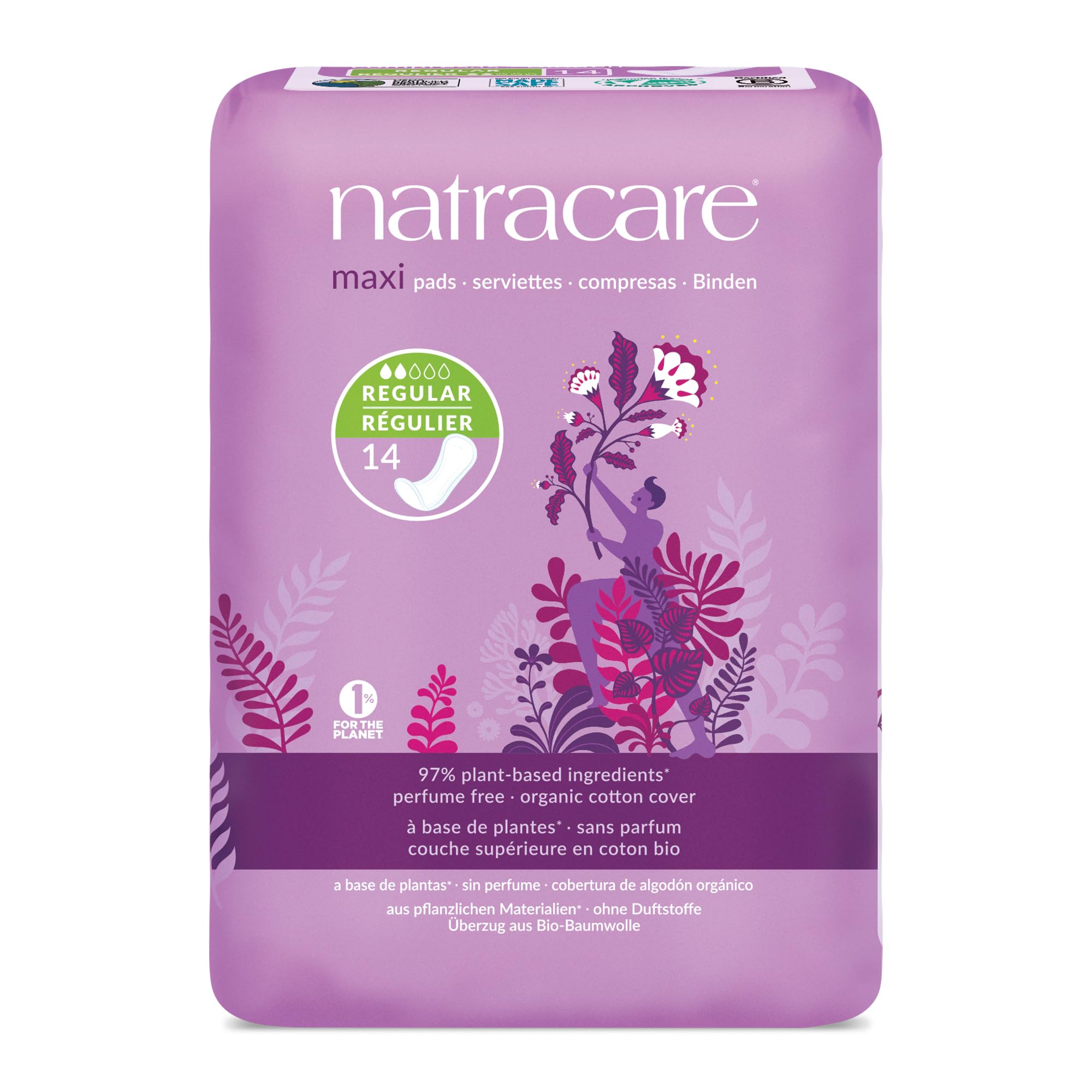 Natracare Pads regular -12 x confezioni da 14 (168 Pads)