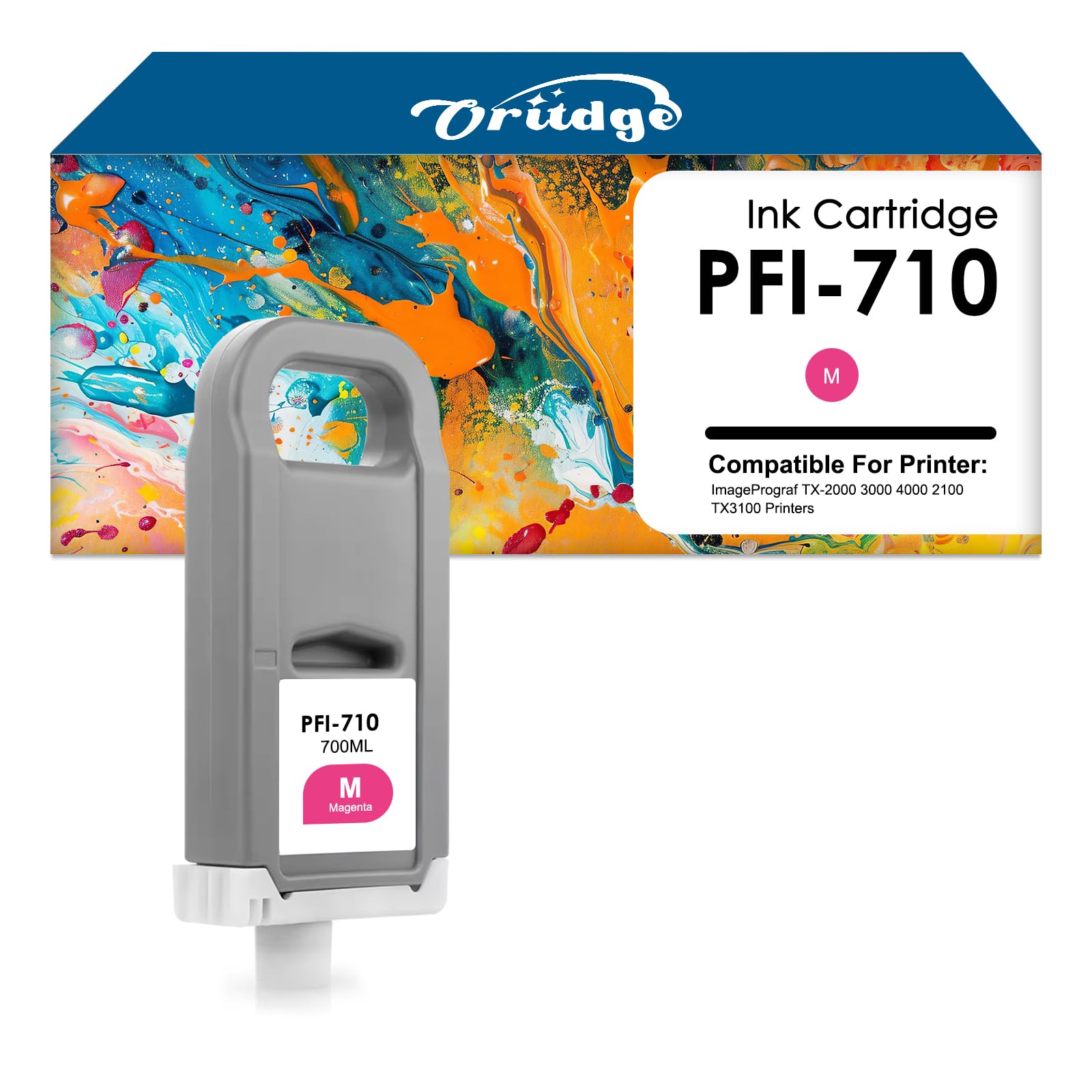 PFI-710 PFI710 - Cartuccia d'inchiostro magenta per Canon PFI-710 PFI-710M, compatibile con Canon imagePROGRAF TX-2000 TX-2100 TX-3000 TX-3100 TX-4000 TX-4100