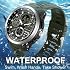 Men's Military Digital Watch Analog Quartz Waterproof Watches Sport Tactical Outdoor Electronic Multifunctional Wristwatch with Luminous Stopwatch Countdown Alarms Big Face Relojes para Hombres