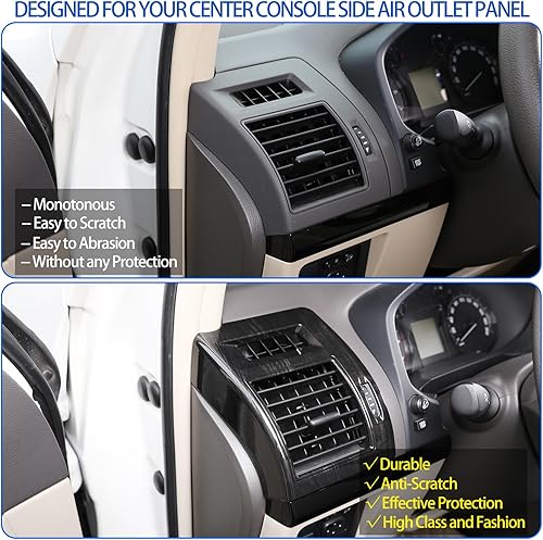 Miniatura 2 de Fgtagtal Ajuste para Toyota Land Cruiser Prado FJ150 150 2018 ABS Car Side Air Condition Vent Trim Cover Frame Sticker, consola central lateral