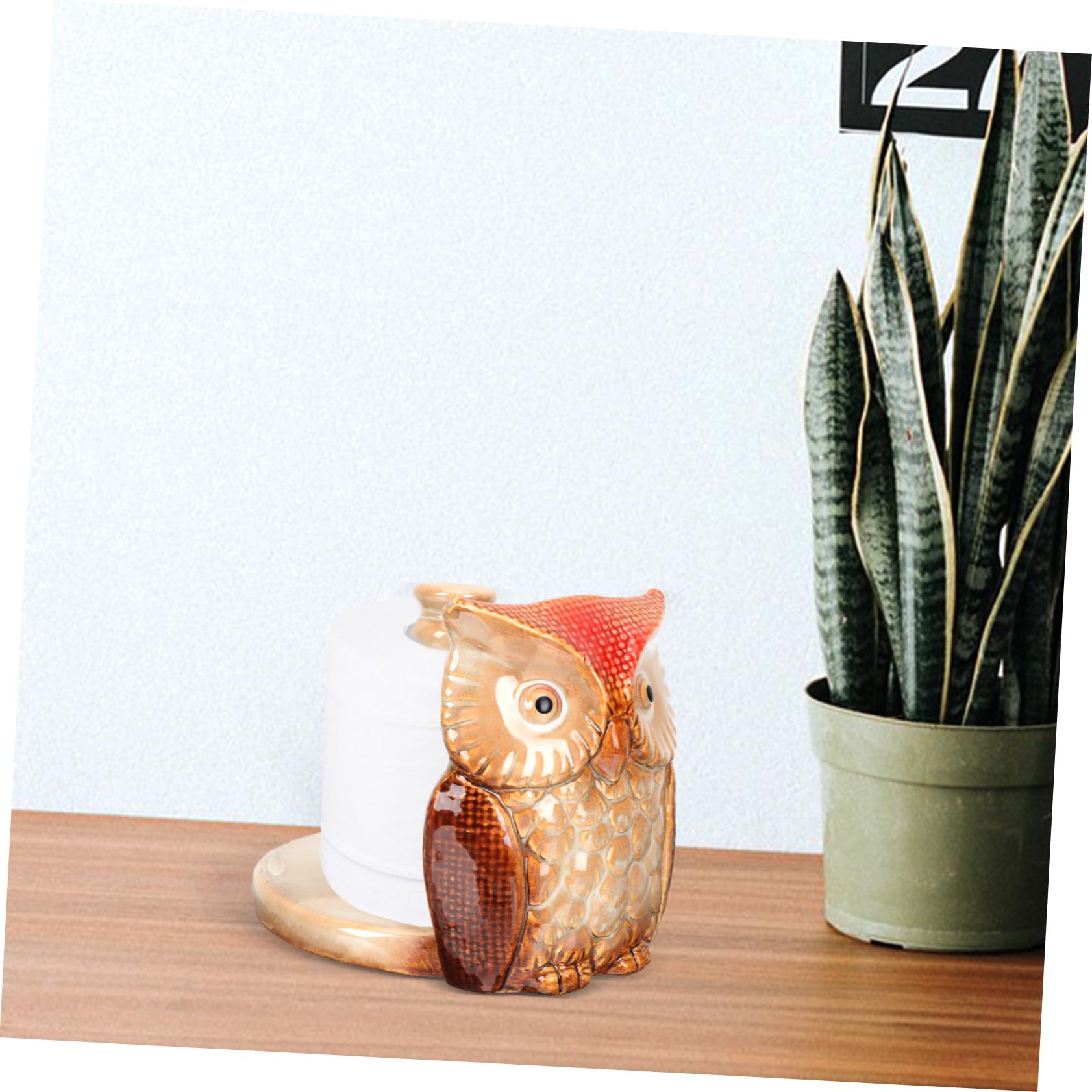 Mipcase Portarotolo Carta Igienica Creativo Ceramica Forma Organizzatore e Ufficio Design Elegante e Facile Stabile con Base Antiscivolo