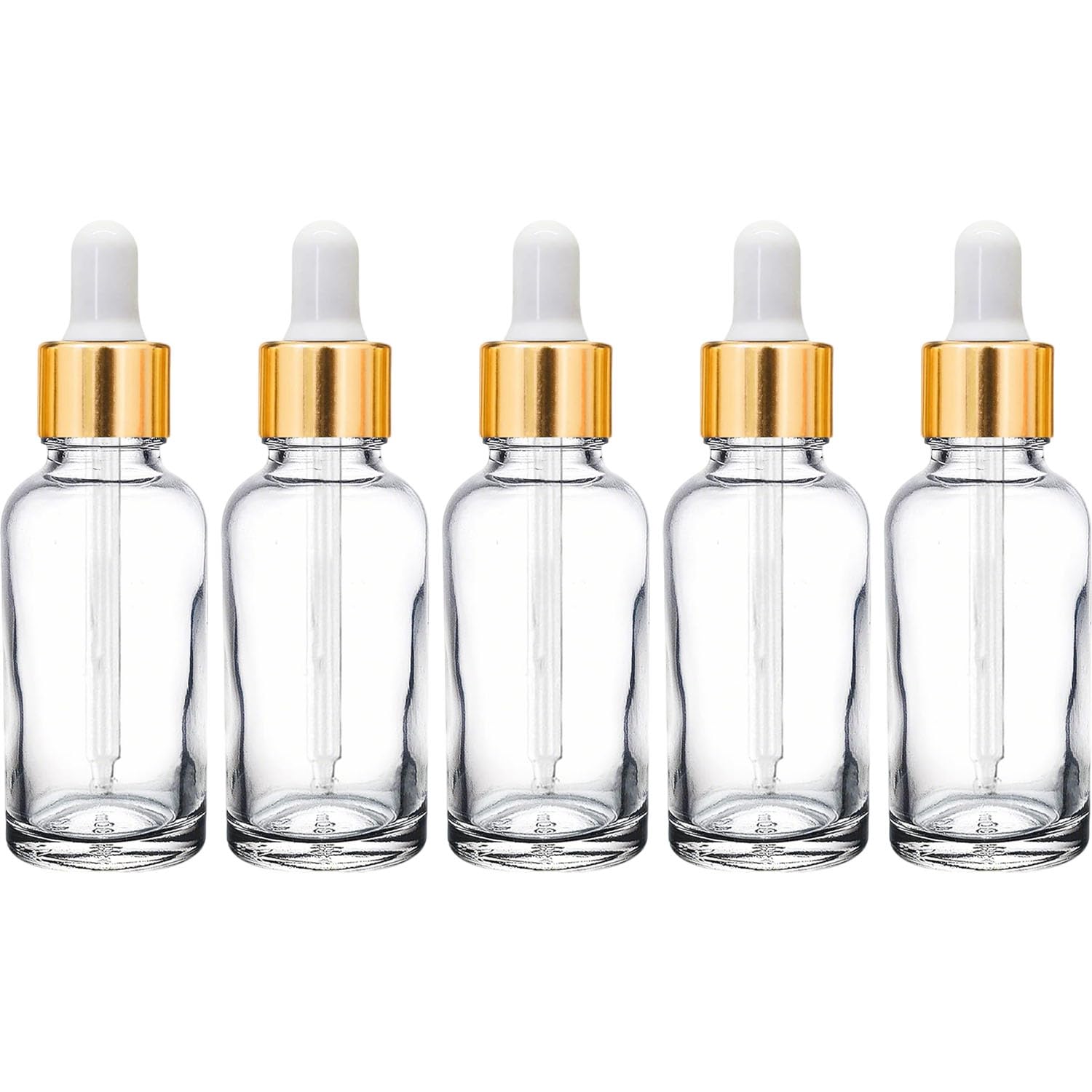 5Pcs Dropper Bottle, Glass Bottle Set for Essential Oils and Perfumes, Transparent Bottle for DIY Blending and Travel Use, 30 ml Dropper Bottle-image-46